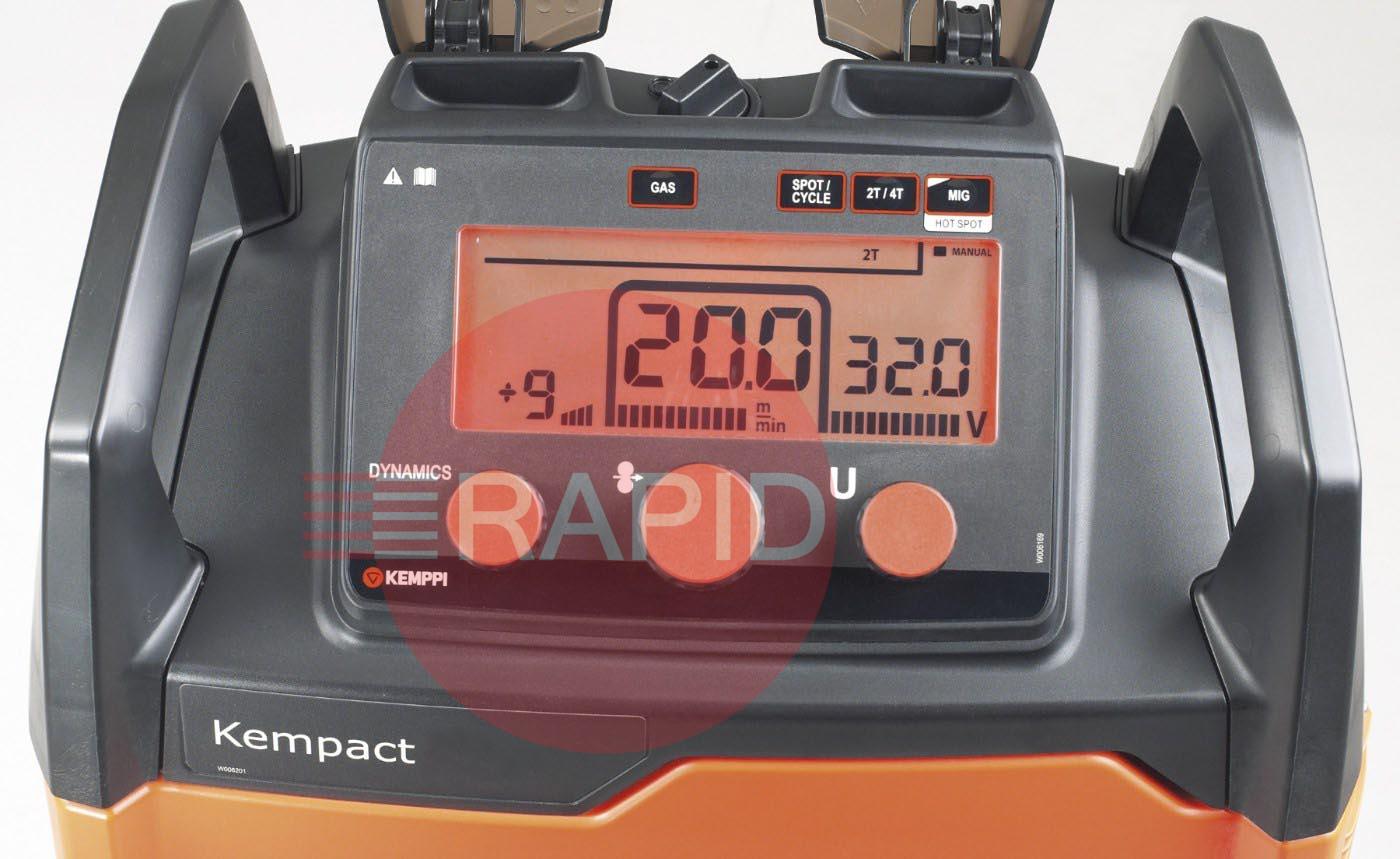 P2203GC  Kemppi Kempact RA 251R, 250A 1 Phase 230v Mig Welder, with Flexlite GC 253G 3.5m Torch